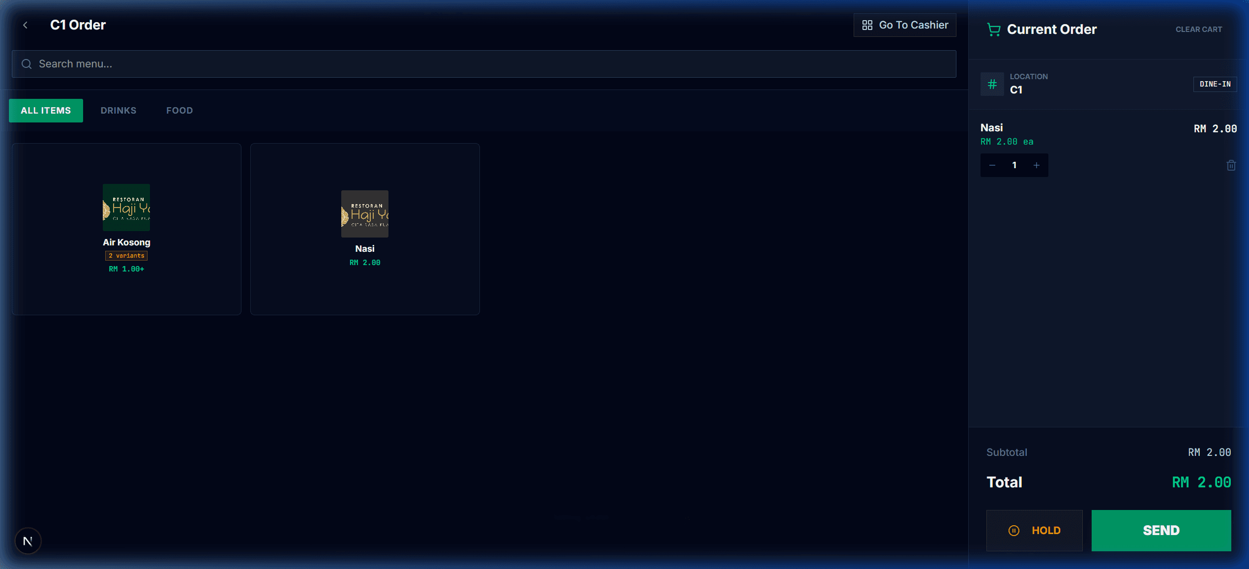 Waiter Tablet Ordering